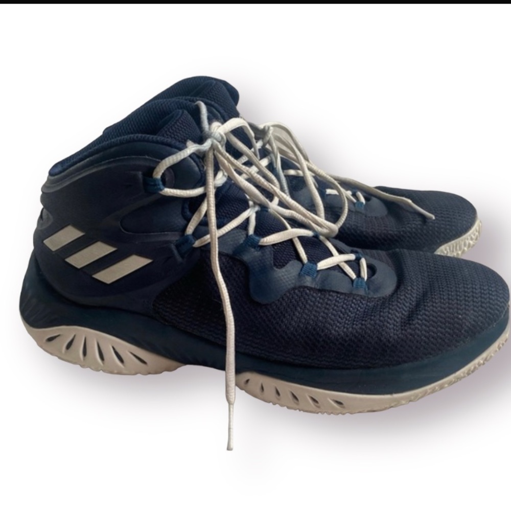 Adidas crazy explosive 2017 basketball sneaker shoes blue white size 10.5